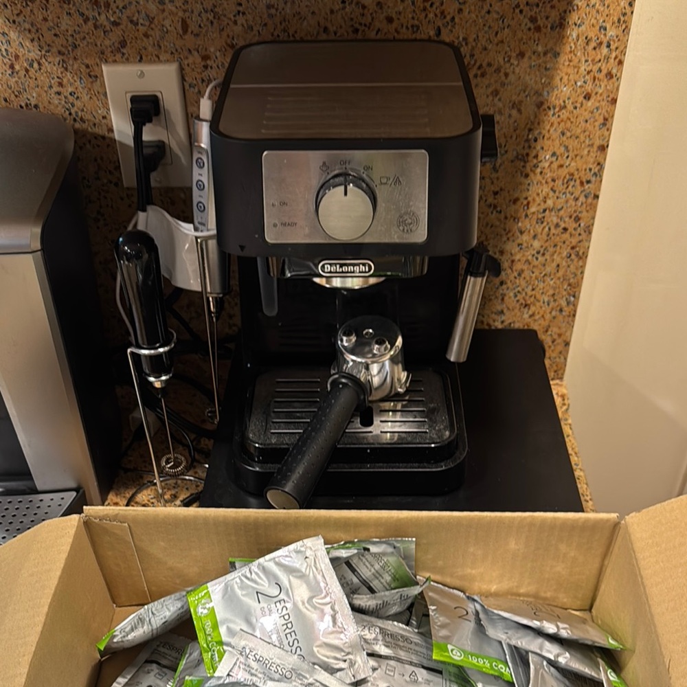 Black Espresso Machine